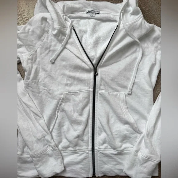 NEW James Perse Vintage French Terry Zip Up Hoodie - Picture 12 of 14